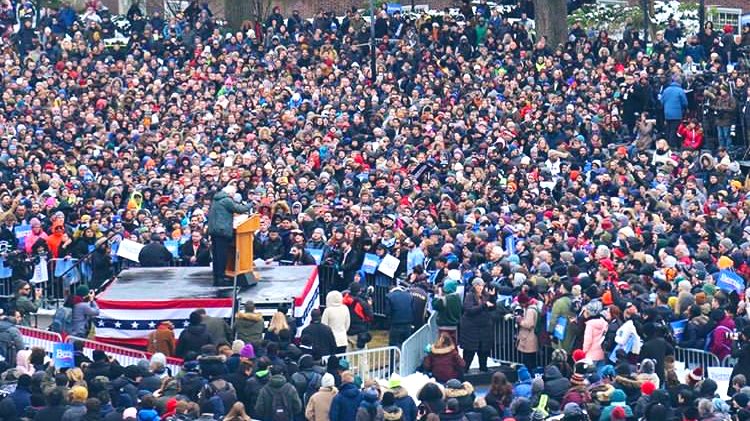 The official count for #BernieinBrooklyn was ~13k ...  #BernieinChicago, it is your turn!