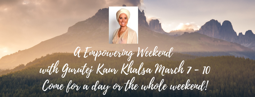 Join us for a empowering weekend with Gurutej Kaur Khlasa  March 7 - 10.
Come for a class, a workshop or the whole weekend!  Rates increase soon, sign up today!   eventbrite.com/e/a-weekend-wi…