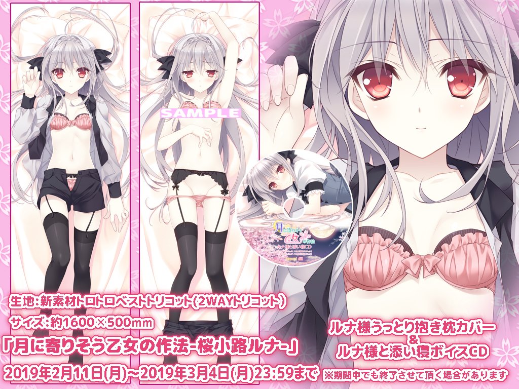Navel 8 27発売 Princess Princess 予約受付中 本日23 59〆切です 第5弾受注生産グッズ 月に寄りそう乙女の作法 桜小路ルナ 抱き枕カバー 添い寝ボイスcd B1タペストリー2種 ラバープレイマットやスマホケース 本日までです お