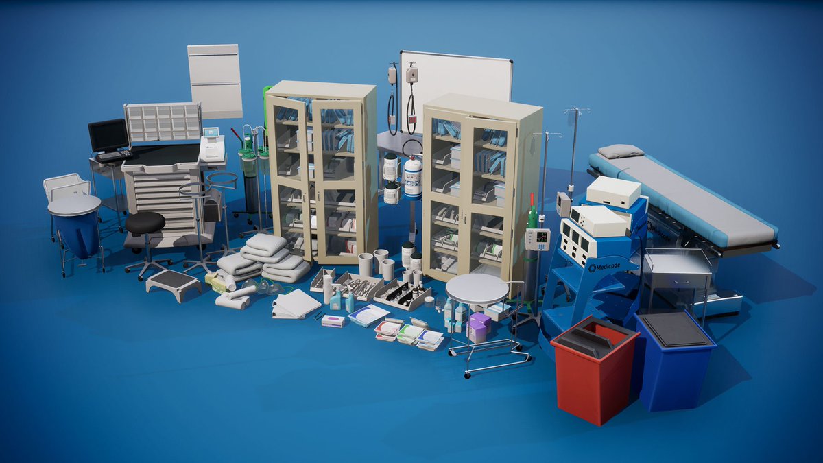 badrhinogames's tweet photo. Our Medical #Props Mega Pack will refill your MP! Save time & resources with our 66 game-ready meshes, 5 #MasterMaterials, 2 #Blueprints, #CustomCollision & more: https://t.co/k8xsXcUrDc
#ue4dev #ue4 #indie #dev #indies #gamedev #madewithunreal #pc #console #VR #3dprop #3dart https://t.co/MhyztglV6y