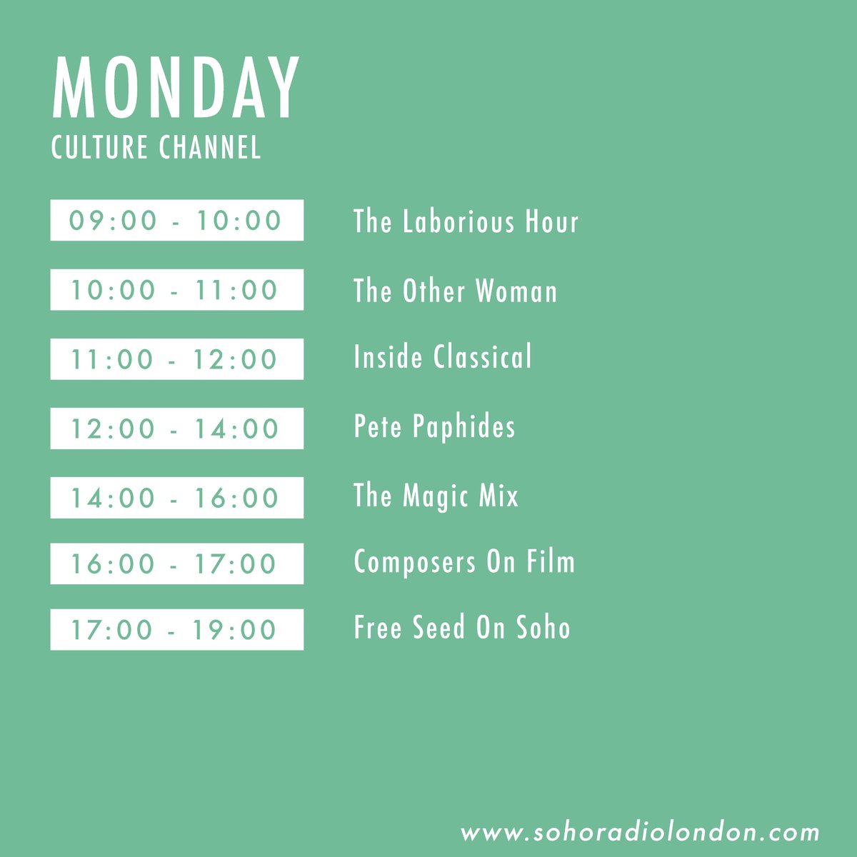 Today on sohoradiolondon.com