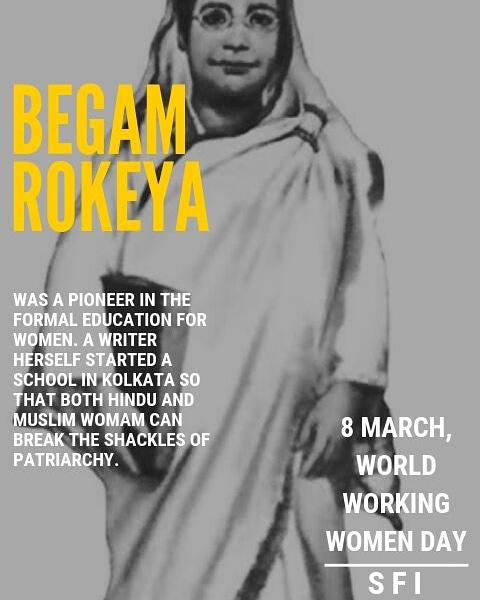 #InternationalWomensDay2019 
#womenhistorymonth 
#SFI