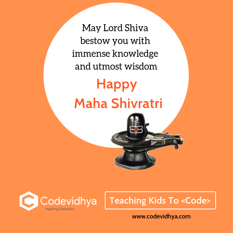 codevidhya's tweet photo. #MahaShivaratri2019 #MahaShivRatri
May Lord Shiva bestow you with immense knowledge and utmost wisdom.
#LordSHIVA
#Codevidhya #TeachingKidsToCode #CodingCurriculumForSchools #Coding #Technology #STEM #Education #Innovation #BuildingNation https://t.co/eI0rORAElL https://t.co/qWwYhKXKMD