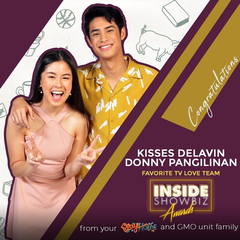 DonKissATeamOFC's tweet photo. We are all elated as our indubitable love for DonKiss transposed into their very first love team award. They are hailed as Inside Showbiz Awards’ Favorite TV Love Team!

Well-deserved, Donny and Kisses! Congratulations! 💫

@donnypangilinan @KissesDelavin
#DONKISSFaveTVLoveTeam https://t.co/oghLG0Bdck