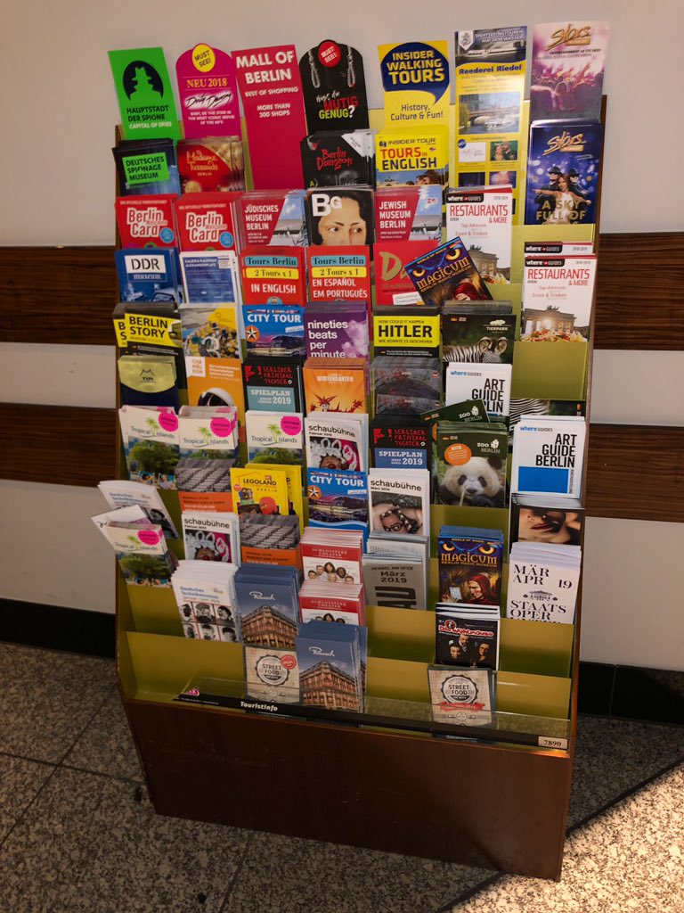 gabishop's tweet photo. Brochure racks... a go-to for quick info when traveling or relic? #arivalevent https://t.co/OPYJL3gWOa