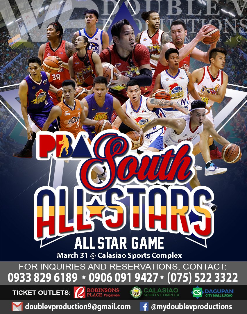 DoubleVProd's tweet photo. Representing Vizayas and Mindanao at the 30th PBA All Star Weekend in Calasiao, Pangasinan..
The PBA South All-Stars!
#LabanKungLaban #PBAAllStarWeekend
#DoubleVGoesBigger
https://t.co/4dBmHRjdIE https://t.co/GzkWhpxcn3