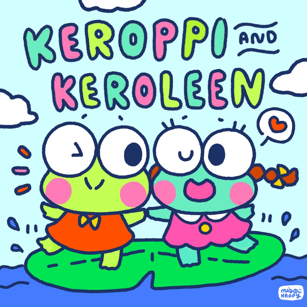 Sanrio keroppi and keroleen backpack.