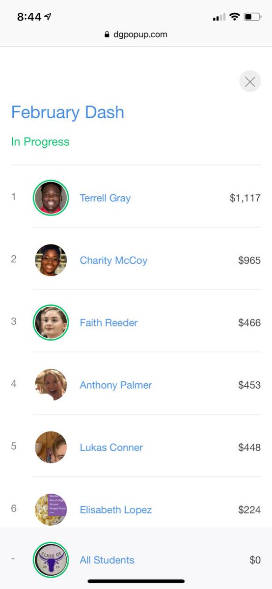 MRHS2019PP's tweet photo. Wow! Terrell refuses to go down without a fight! He's back in the lead...for now. Who's up to the challenge? Get your own store here: https://t.co/jADw8xgs1r @MRHSMavericks @mrhsclass19 @MRHSSeniorwomen @mrhsstuco04 https://t.co/4l0mlYXXFa