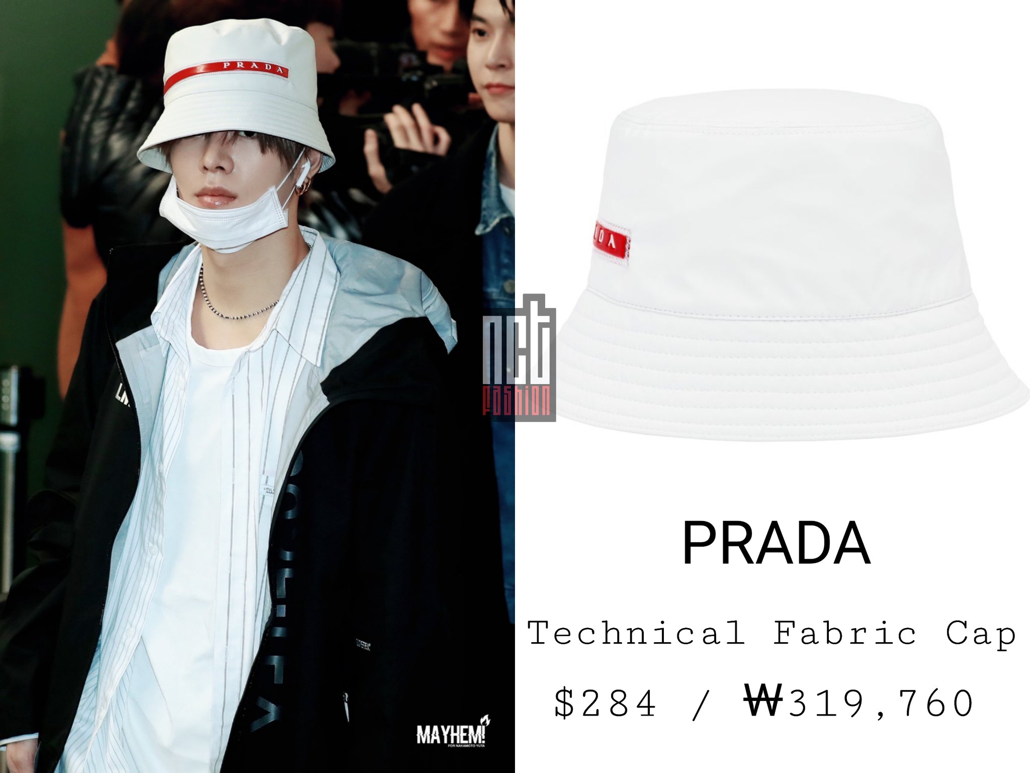 prada technical fabric cap