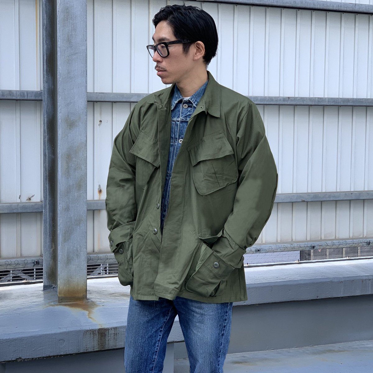 バーゲンで ジャングルファティーグジャケット 4th US.ARMY