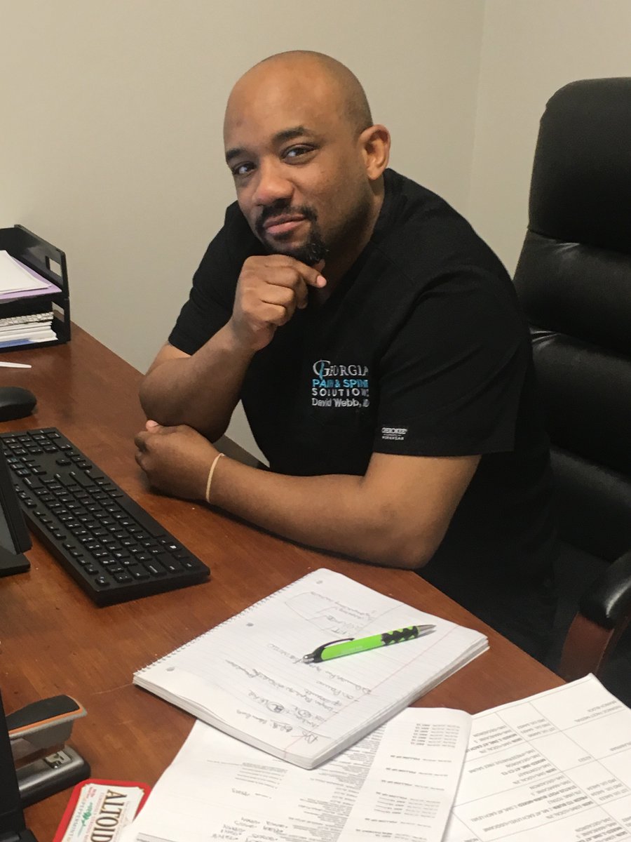 PainGeorgia's tweet photo. Enjoy these behind the scenes shots of Dr. David Webb of Georgia Pain and Spine Solutions!
All work, all smiles! 😄
#georgiapainandspinesolutions #painmanagement #physicaltherapy #atlantadoctors #spinesolutions #pain https://t.co/zrp6iFQDxh