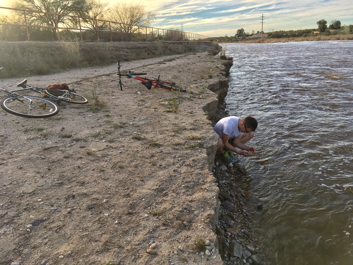 mtbogan's tweet photo. .@matthewrcover has only been in Tucson 9 hours and we’ve already been to three streams and looked for stoneflies in the ephemeral Rillito #bugnerds https://t.co/3RttM9eEQ5