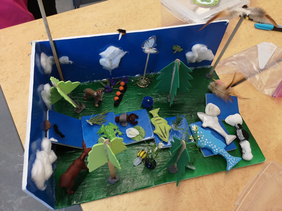 Amazing day of backyard biodiversity workshops with <a href="/marie_gutgesell/">Marie Gutgesell</a> and @vallie_fishgirl. Here is one of many ecosystem dioramas made by some  future researchers! 👩‍🔬👨‍🔬
<a href="/McMasterCYU/">MCYU</a> 
#question #discover #create