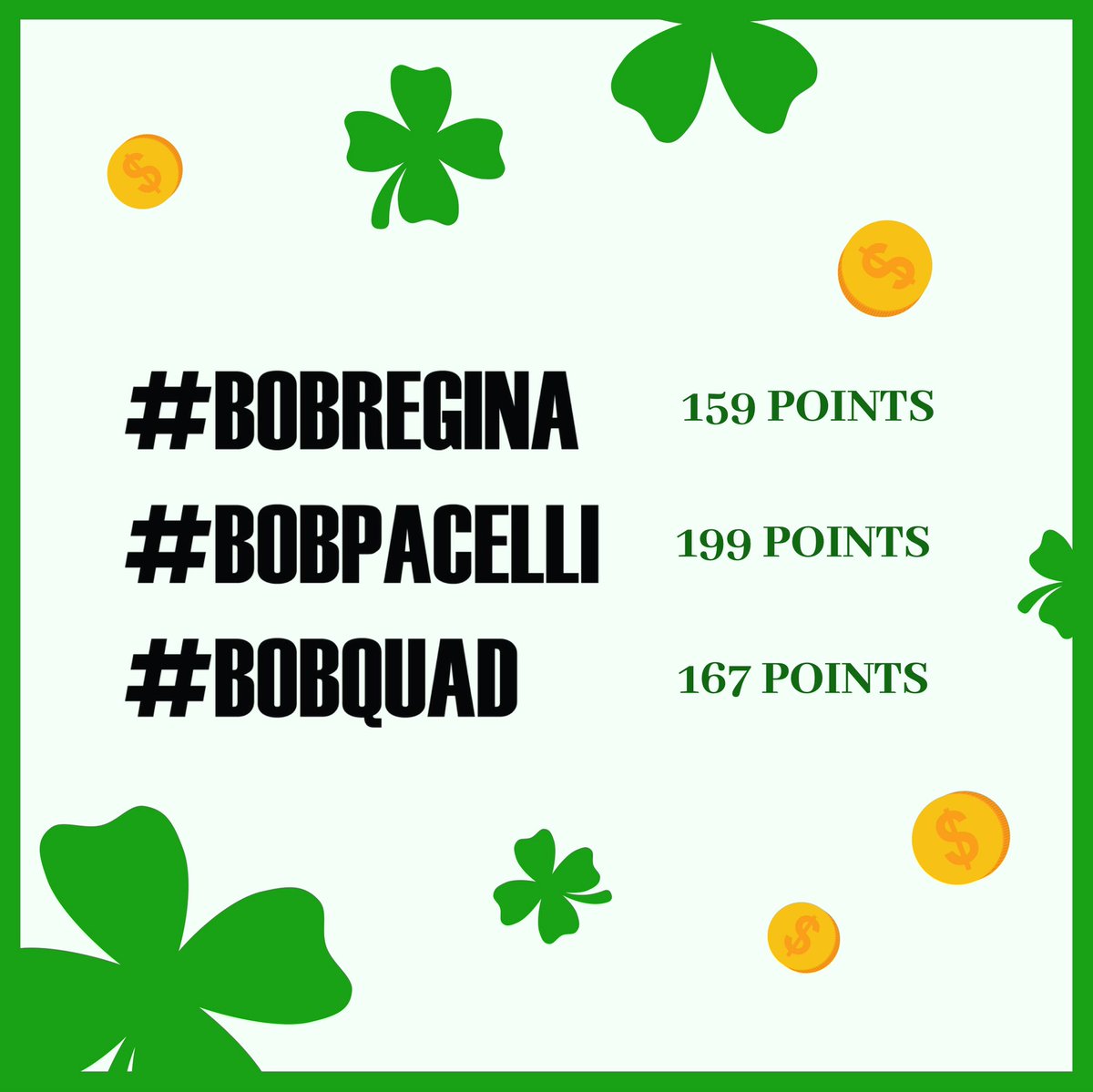 SXURHA's tweet photo. BOB UPDATES! 🥳 Pacelli is ahead w/ 199 points, next is the Quad w/ 167, & finally Regina w/ 159. Look out for events this March & participate in the photo challenges for a chance to win a $20 gift card!
🏫 💥 🥊
#SXURHA #RHABOB2019 #BOBEvent #BOBRegina #BOBPacelli #BOBQuad https://t.co/XvynbQBFoY