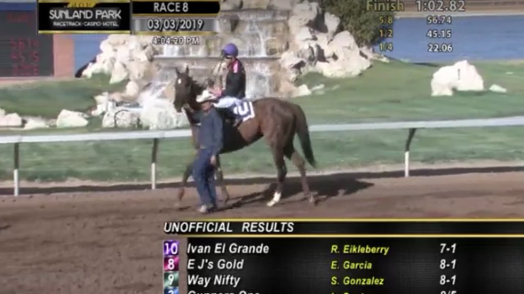 FinishFirst3's tweet image. IVAN EL GRANDE wins Race 8 today at Sunland Park Racetrack and paid $17.80 to win!  Congrats  to owner/trainer Casey Lambert &amp;amp; thank you for using Finish First💥

Ivan El Grand
Owner: Casey T. Lambert
Trainer: Casey T. Lambert
Jockey: Ry Eikleberry

#PoweredByFinishFirst