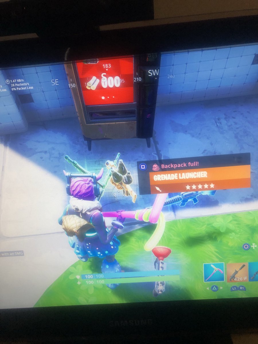 TazzalDazzal's tweet photo. Found this in game on #Fortnite #teamrumbles #epicgames don’t know if this is a glitch. It’s a free legendary vending machine located at pleasant park and requires no mats..? Is this real....? #FortniteSeason8 #FortniteBattleRoyale #tazzal @tazzal3 @EpicGames @FortniteGame https://t.co/5f3hI47zMV