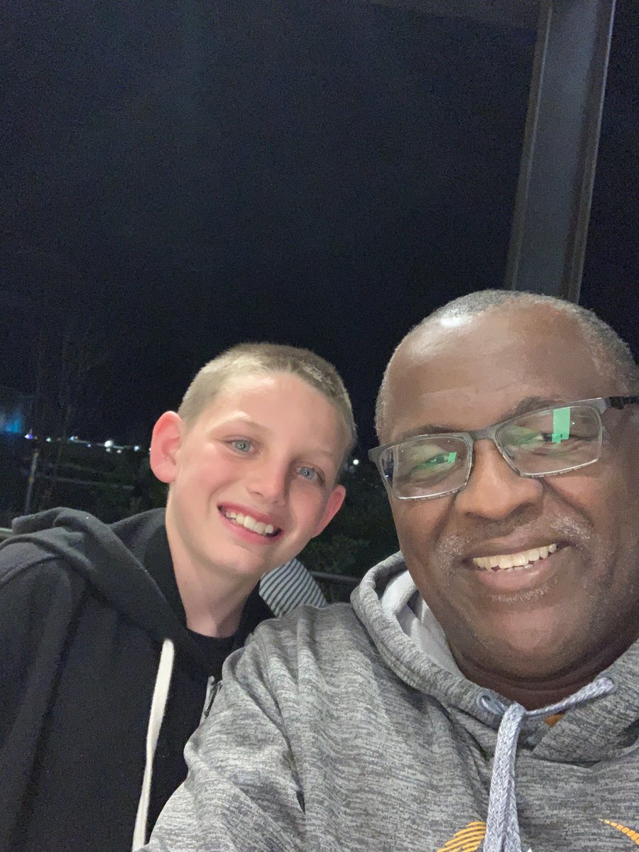 CoachRodBarnes's tweet photo. This kid loves basketball. Trent and I had a great time talking basketball tonight. Don’t be surprised if you don’t see him one day on TV coaching. #teambelieve #strongertogether https://t.co/trQFMVaaCw