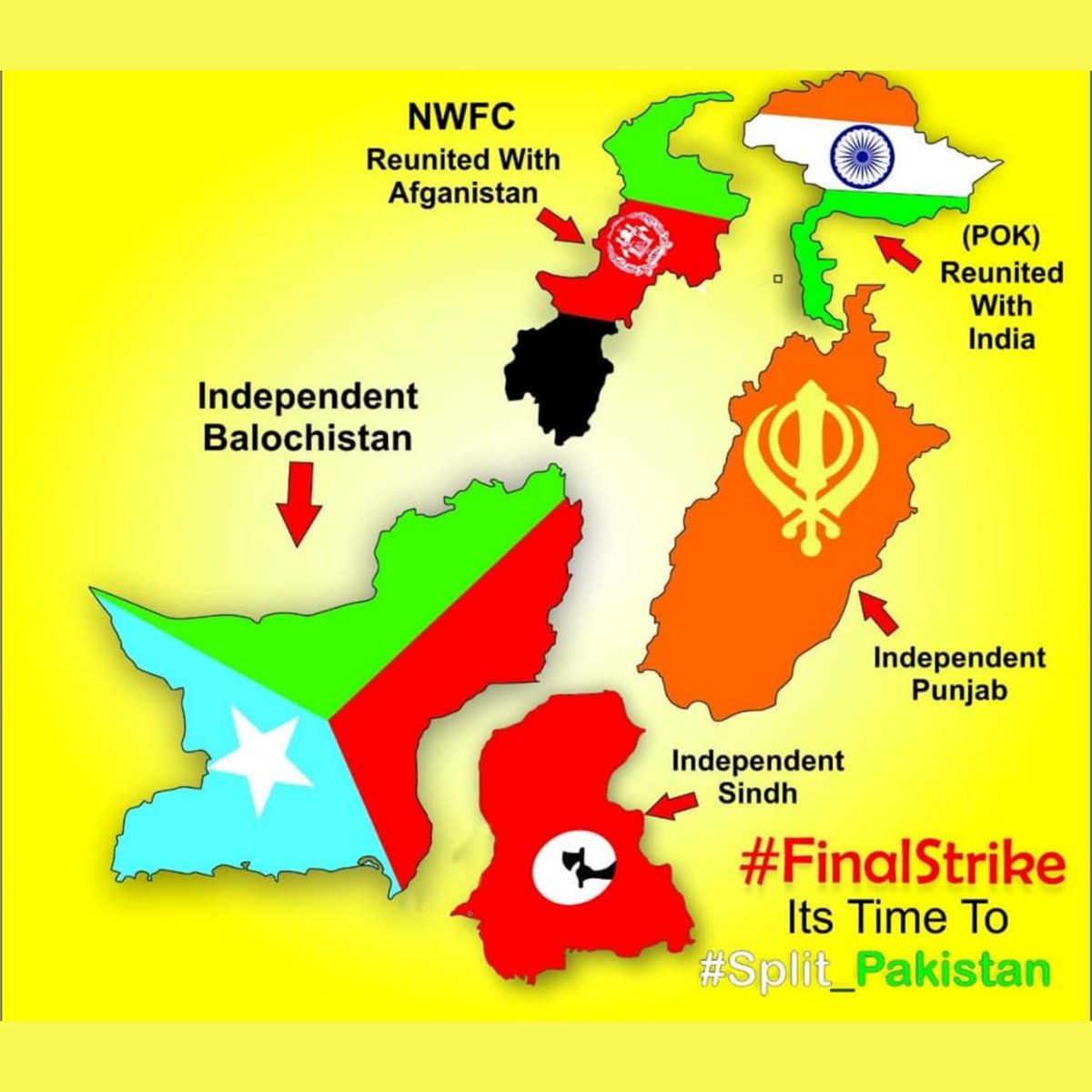 SumietsinhS's tweet photo. @KetansinhS @PMOIndia @SobdarBaluch @ashrafghani @HassanRouhani @nsitharaman @AdityaRajKaul @MajorSaurabhSh1 Now it's time for #FinalStrike #Split_Pakistan #BreakPakistan #FreeBalochistan #TerroristNationPakistan #TerrorStatePakistan #BhikariPakistan https://t.co/sPY93iwa1x