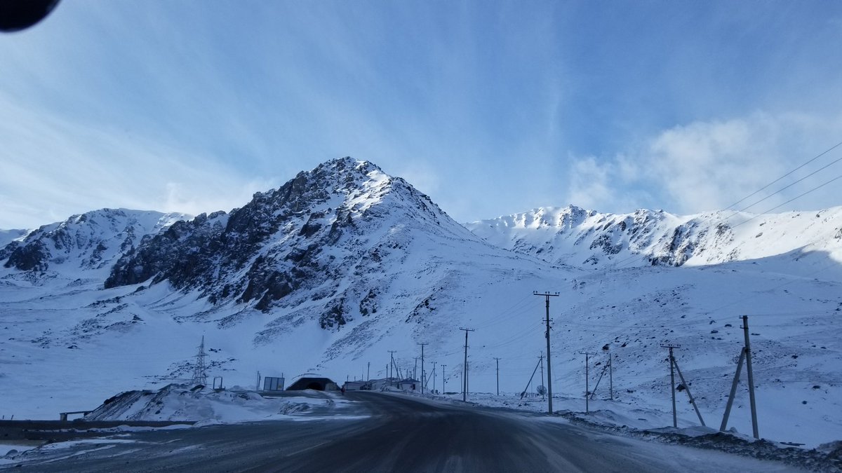 un_kyrgyzstan's tweet photo. -10C &amp; 2,500m asl. On our way to Talas. Looking forward to discussing with GovRep, Mayor, &amp; civil society  how #UN could further help address oblast's development challenges. Will also attend public talk promoting #genderequality empowerment of girls thru #innovation #technology. https://t.co/4qgNkRTqXO