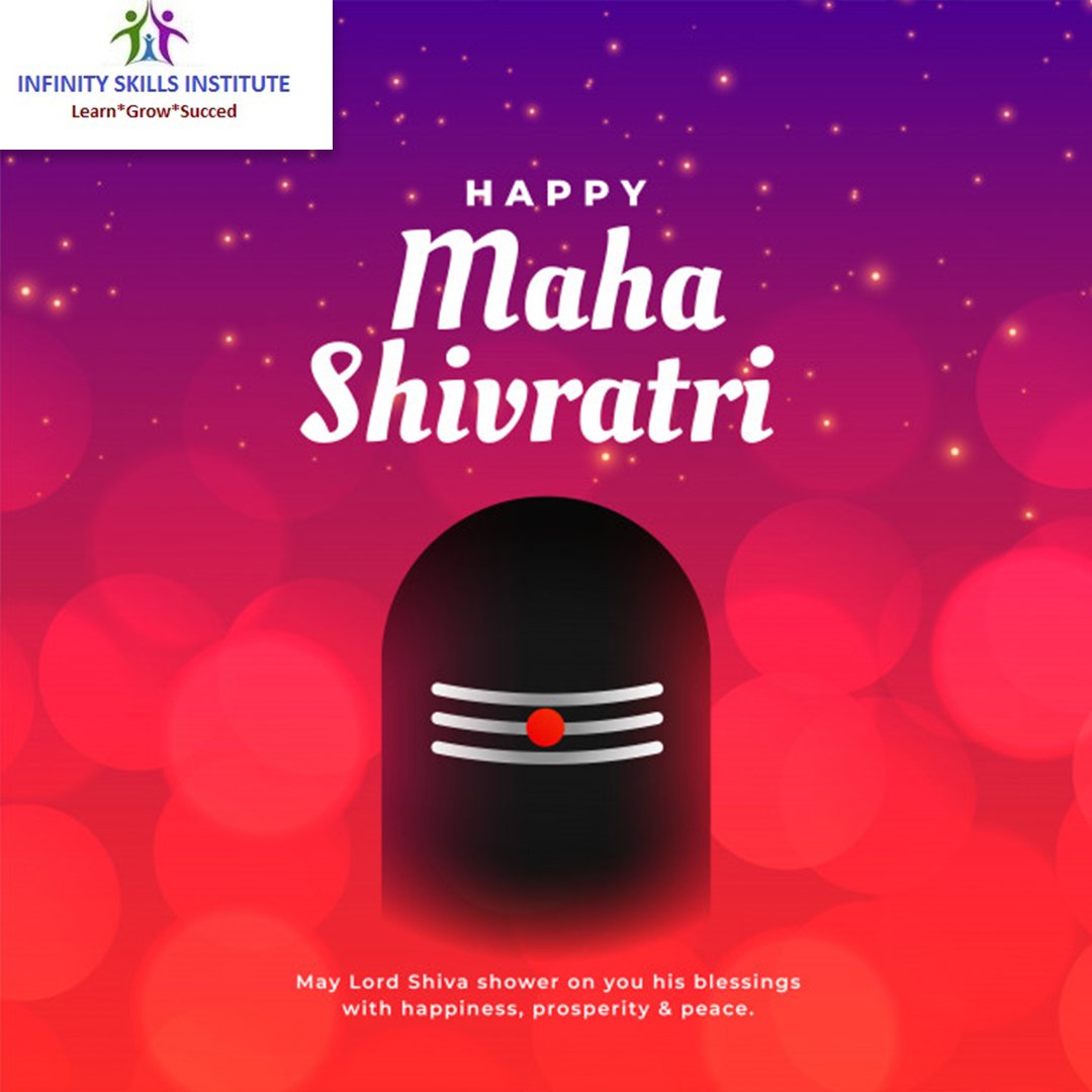 InfinitySkills1's tweet photo. “May all your wishes be granted by Lord Shiva! Wish you and your family a very Happy Maha Shivratri.”
#InfinitySkillsInstitute #MahaShivratri #Institute https://t.co/jx7Ak5iyO1