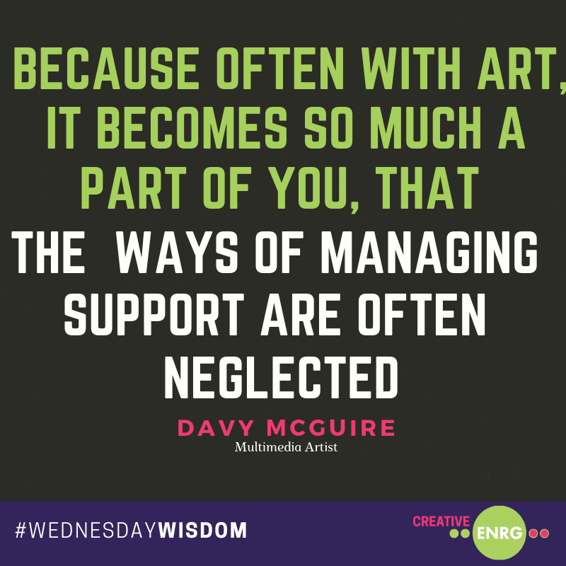 "Because often with art, it becomes so much a part of you, so much a part of what you do, that the ways of managing support are often neglected" - Davy McGuire #WednesdayWisdom

<a href="/studiomcguire/">Davy and Kristin McGuire</a> <a href="/ace_national/">Arts Council England</a> <a href="/ace_thenorth/">Arts Council England, North</a>
