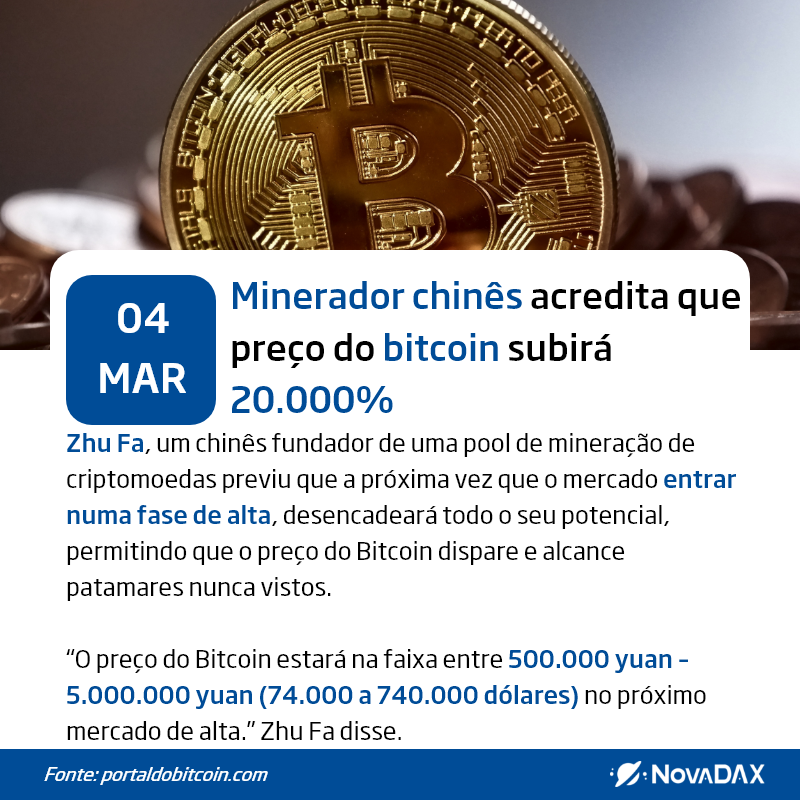 Nova_DAX's tweet photo. 🌍04/03/2019🌍
Minerador chinês acredita que preço do bitcoin subirá 20.000%.  #Bitcoin #Blockchain #NovaDAX #Cripto #Stellar #Ripple #Tether #Ethereum  #criptomoedas #bitcoinhoje #coinbr #minerarbitcoin #bitcoin2018 #carteirabitcoin https://t.co/AuI7aUoFZh