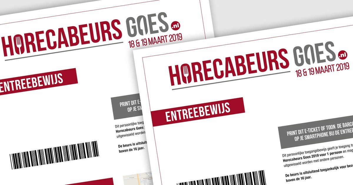 Over twee weken is het Horecabeurs Goes. Bestel nu jouw gratis toegangskaart. Registreer je als bezoeker en kies het aantal entreetickets dat je wilt ontvangen. Let op: De beurs is uitsluitend toegankelijk voor bezoekers boven de 16 jaar. bit.ly/2EDvUhp