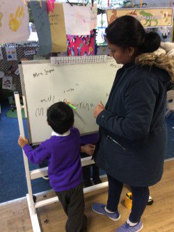 HPA_Philip_Lane's tweet image. This is one of our favourite events! Parents sharing the nursery experience with their children, writing their names, visiting the cafe and making dinosaurs with play dough!
#StayAndPlay #HPAPLNursery