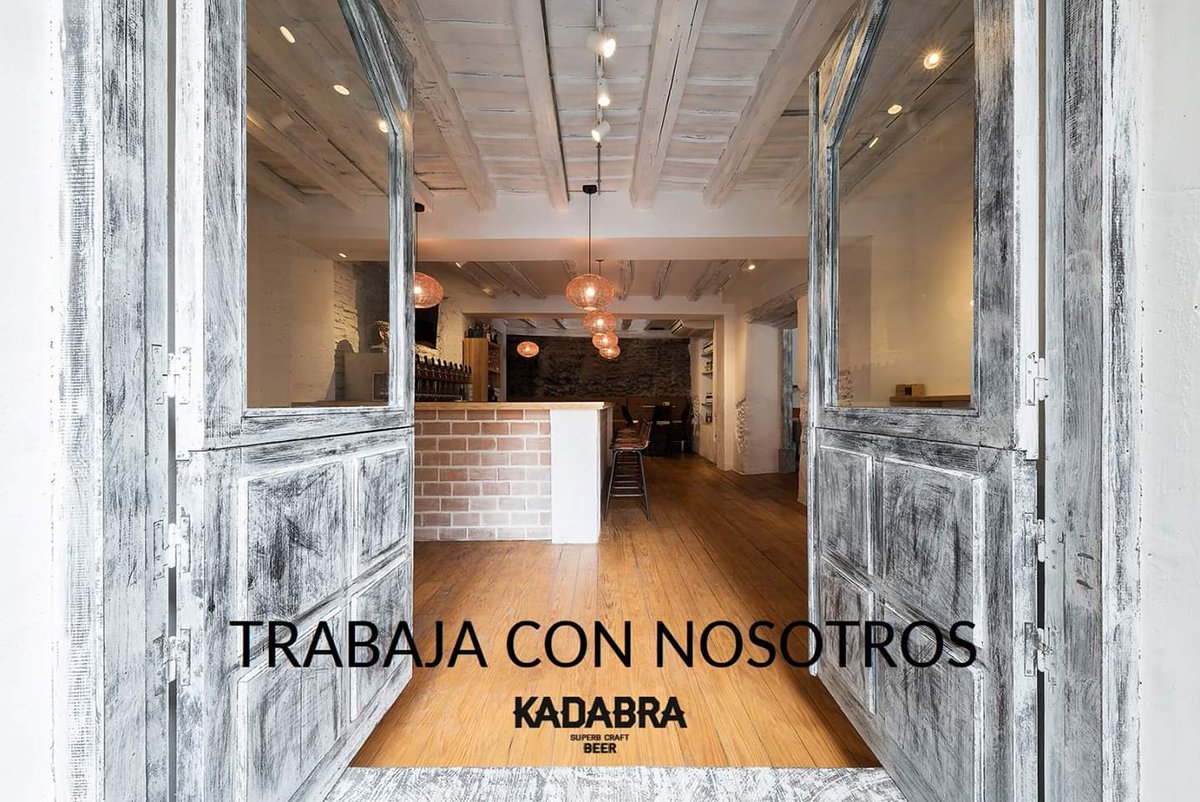 💬 Trabaja con nosotros!, si tienes experiencia en la hostelería, eres responsable, dinámico, te gusta trabajar en equipo y el trato con el cliente. 
Envíanos tu currículum a ➡️ info@kadabra.es .
Plazas a cubrir : camarero/a. #leonesp #trabajo #barriohumedo