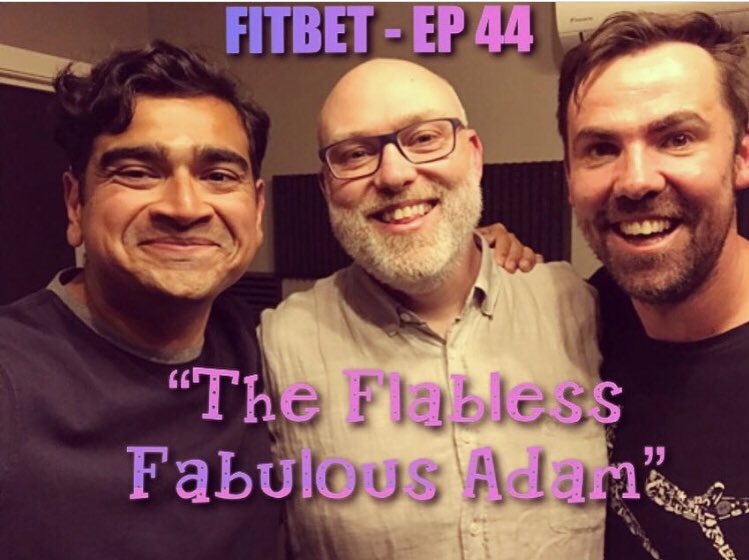 Ep 44 welcomes <a href="/adamrichard/">Adam Richard</a> who shares us his story of losing 30+ kilos in the last 6 months (not a typo!!!). It is a cackle, giggle and guffaw salad, as 3 of the biggest laughers in the biz take a pause in between the gags to talk super openly about life as recovering boombahs.