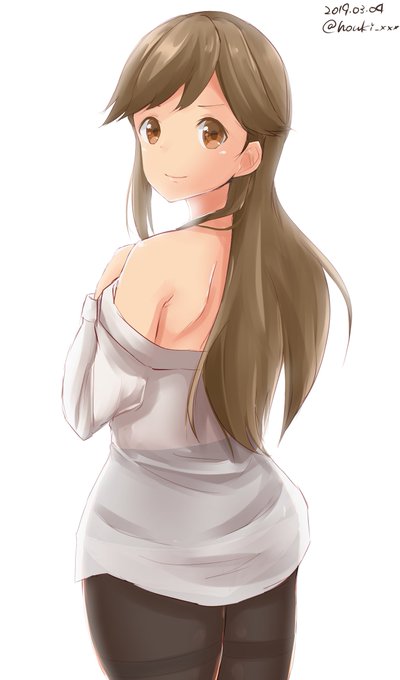 お着替え
#艦これ版深夜の真剣お絵描き60分一本勝負
#艦これ版真剣お絵描き60分一本勝負_20190304
#荒潮 