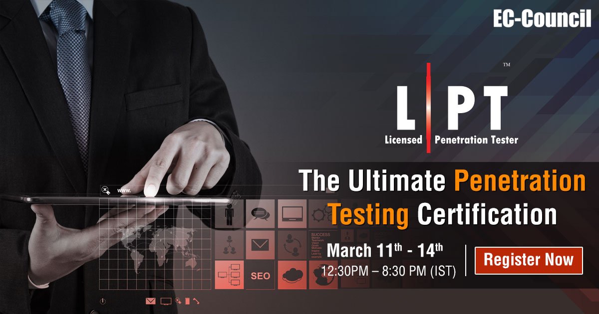 ECCOUNCIL's tweet photo. The Advanced #PenetrationTesting Course by EC-Council was created as the progression after the ECSA (Practical) to prepare those that want to challenge the Licensed Penetration Tester (Master) certification.
Join now: https://t.co/jdlxgnhE8H
#cybersecurity #LPTMaster #eccouncil https://t.co/6cOuZScCNP