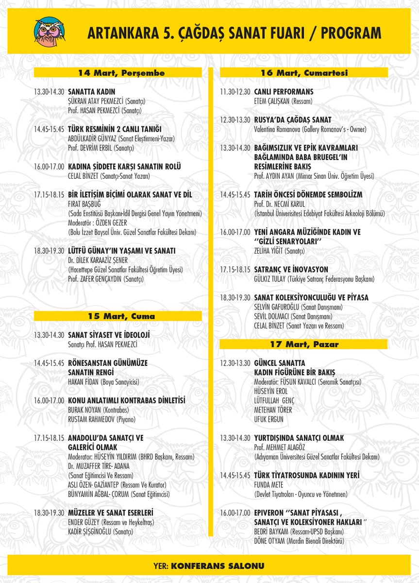 ajanda_ankara's tweet photo. ARTANKARA
5. Çağdaş Sanat Fuarı
Ankara’nın çorak iklimine ��ifa niyetine gelen ılık sanat rüzgarı “ArtAnkara” 
14-17 Mart 2019
@congresium 
https://t.co/KIvZT3v1qc

#Art #Ankara #Sanat #Fuar @Art_Ankara @AtisFUARCILIK 

@movenpickankara @AnkaraLifeDergi https://t.co/7i7zwU8i2h