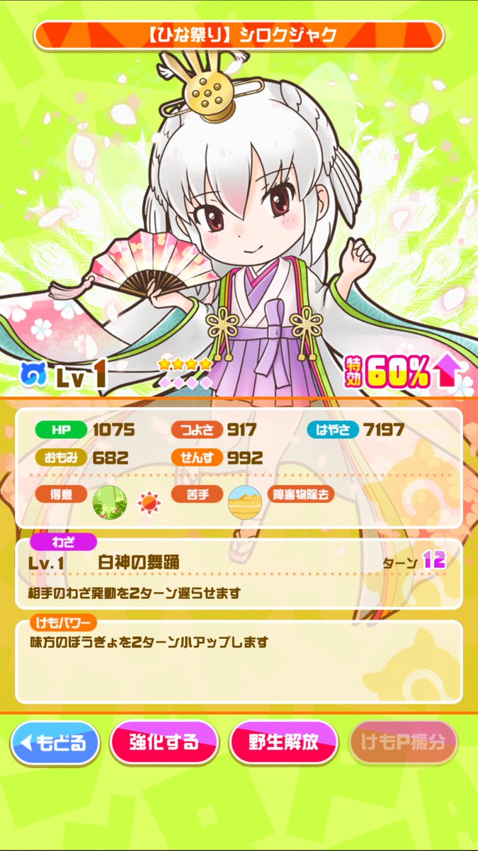 けもフェス 開催中のイベント みんなでたのしいひな祭り に 4 ひな祭り シロクジャクが登場 けもちゃん