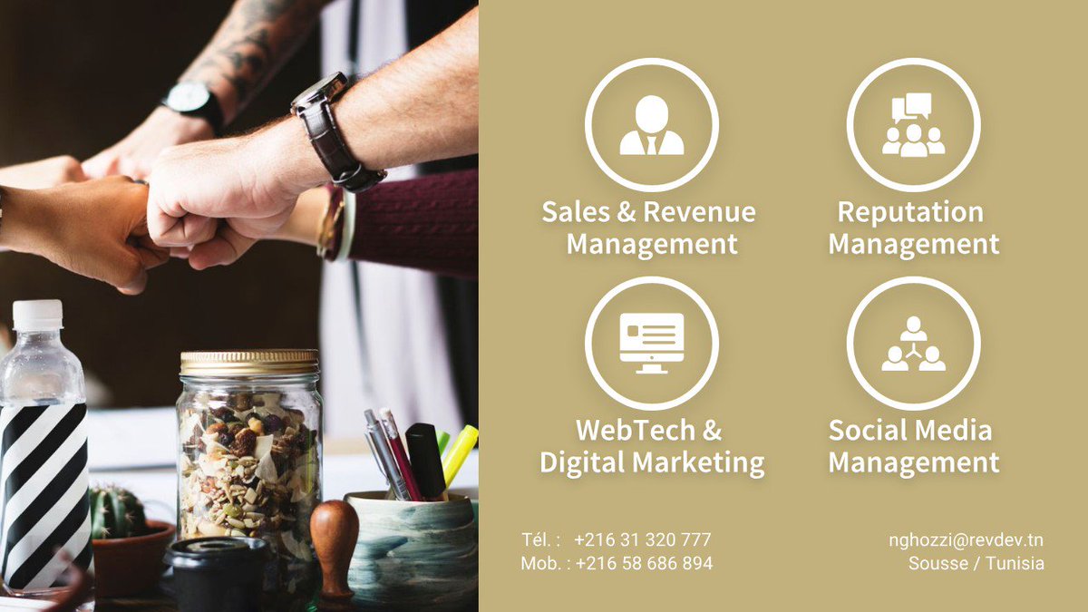 RevDevTN's tweet image. RevDev will be present in ITB Berlin from 6th till 8th of March. We will be glad to meet you.
Go Pro, engage #RevDev
#Revenue #Development
#Digital #Media #Management #DigitalMarketing
#OnlineReputation #Reputation #eReputation #ReputationEnligne
#ITB #ITB2019 #Berlin