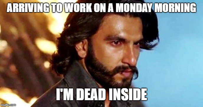 TheAlrightSquad's tweet photo. Mera to itta life kharab ho gaya. :(
#MondayMotivation #MondayMorningBlues
@RanveerOfficial https://t.co/GGA5qIu3nr