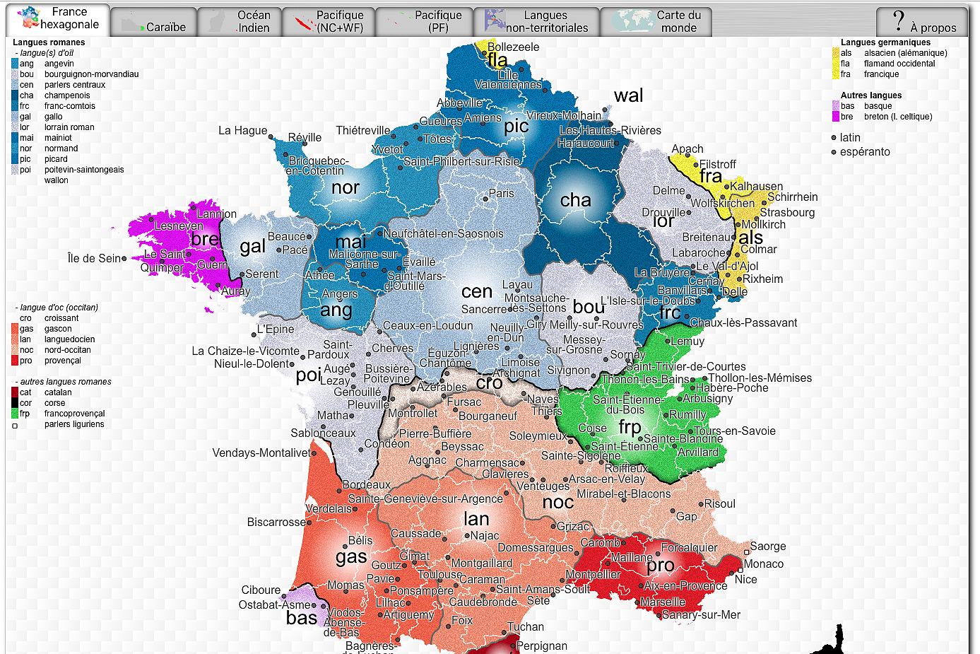 フランス政府留学局 日本支局 フランスには様々な方言が存在します 地域や都市名をクリックするとその地域 の言語の音声でイソップ寓話の 北風と太陽 を聞くことができるマップでフランスの方言を楽しんでみませんか また 聴いている音声のテキストが
