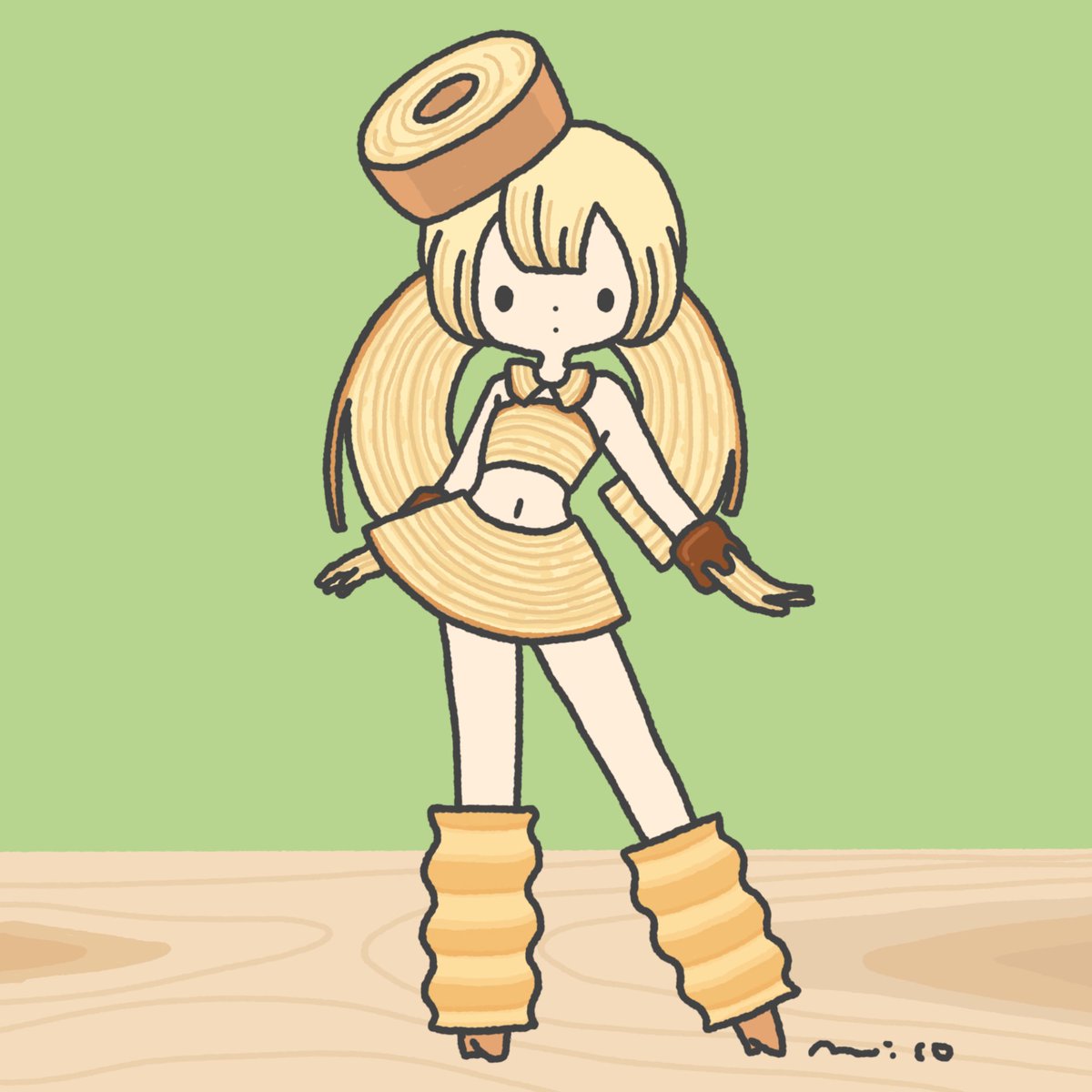 「Baumkuchen ◎

#バウムクーヘンの日 」|paricoのイラスト