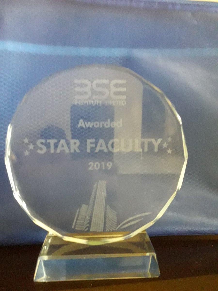 sethia_hitesh's tweet image. Awarded as &quot;STAR FACULTY - 2019&quot; by BSE Institute Ltd. My special thanks to Mr. Ambarish Dutta - MD &amp;amp; CEO, BIL and Mr. Ashish Kumar Chouhan - MD &amp;amp; CEO BSE Ltd. for such a wonderdul annual event. @ashishchauhan @BSEIndia  @BsebtiLtd @ambarishdutta