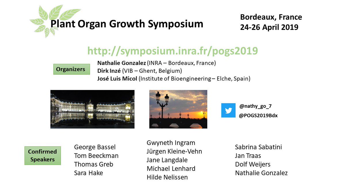 Deadline for abstract submission to  <a href="/POGS2019Bdx/">POGS2019</a> is march 15th!

Great meeting with a lot of exciting developmental biology and perspectives for improving crop yield. 

Register at: bit.ly/2Xchr3
