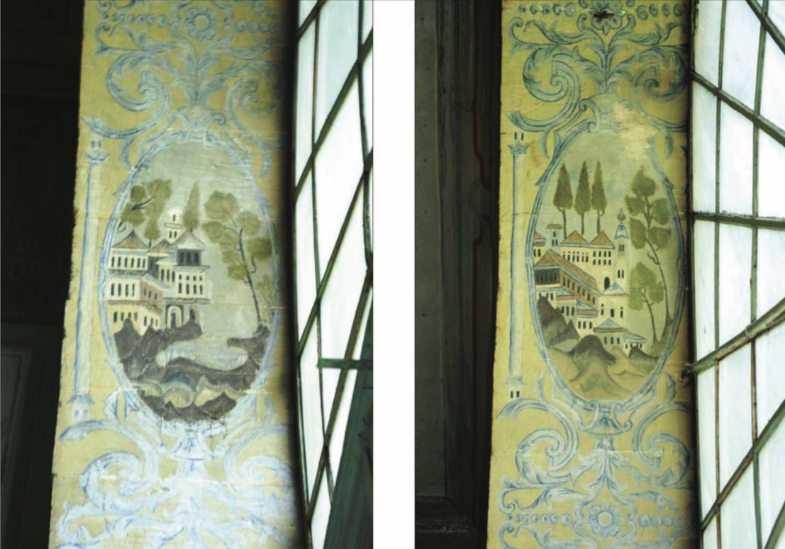 Gaziantep, Abdülkadir Kimya Konağı. Zengin süslemeleri, eyvandaki şehir panoramaları, üç dönemde üç sanatçı tarafından süslenmesi ile oldukça önemli örneklerden biri.