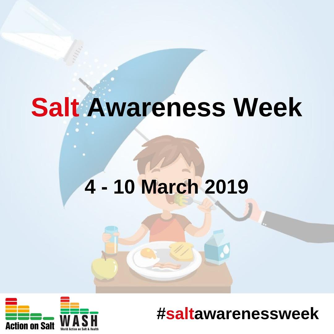 SMU_PHPM's tweet photo. It is important to monitor the amount of salt we consume daily. The intake of too much salt in our diets raises blood pressure and this increases the risk of stroke and heart disease.
#EatLessSalt
#saltawarenessweek https://t.co/YGM9GQlTgV