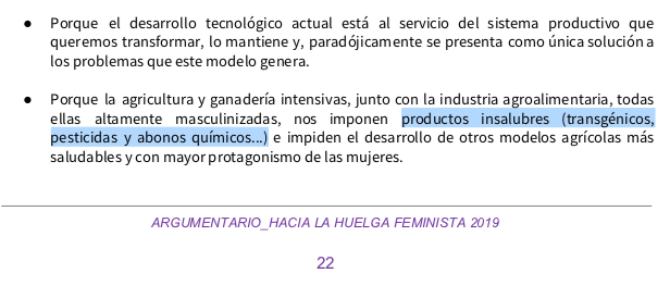 SoyBiotec's tweet image. Hola. Pasaba por aquí a decir que la huelga del #8M persigue una causa justa y por la que merece la pena luchar pero, por favor, no metáis a los #transgénicos en esto. No son "insalubres" y no tienen que ver con el feminismo.