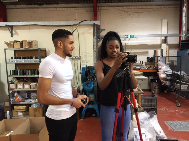 A great visit from our British Athletes, @NaomiOgbeta​ and @kevinmetzger1 Checking out the latest Tornado which was originally developed for athletes competing in marathons and races across the globe. Read more about their visit at > bit.ly/2GYESYS
