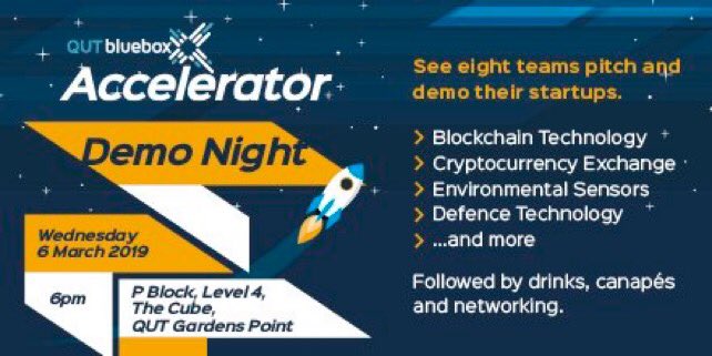 QUTEship's tweet image. Wednesday = #DemoDay for startups including @QUTfoundry #IDEASlaunched talent graduating @qutbluebox’s #accelerator🎉👉bit.ly/2SvtsSP