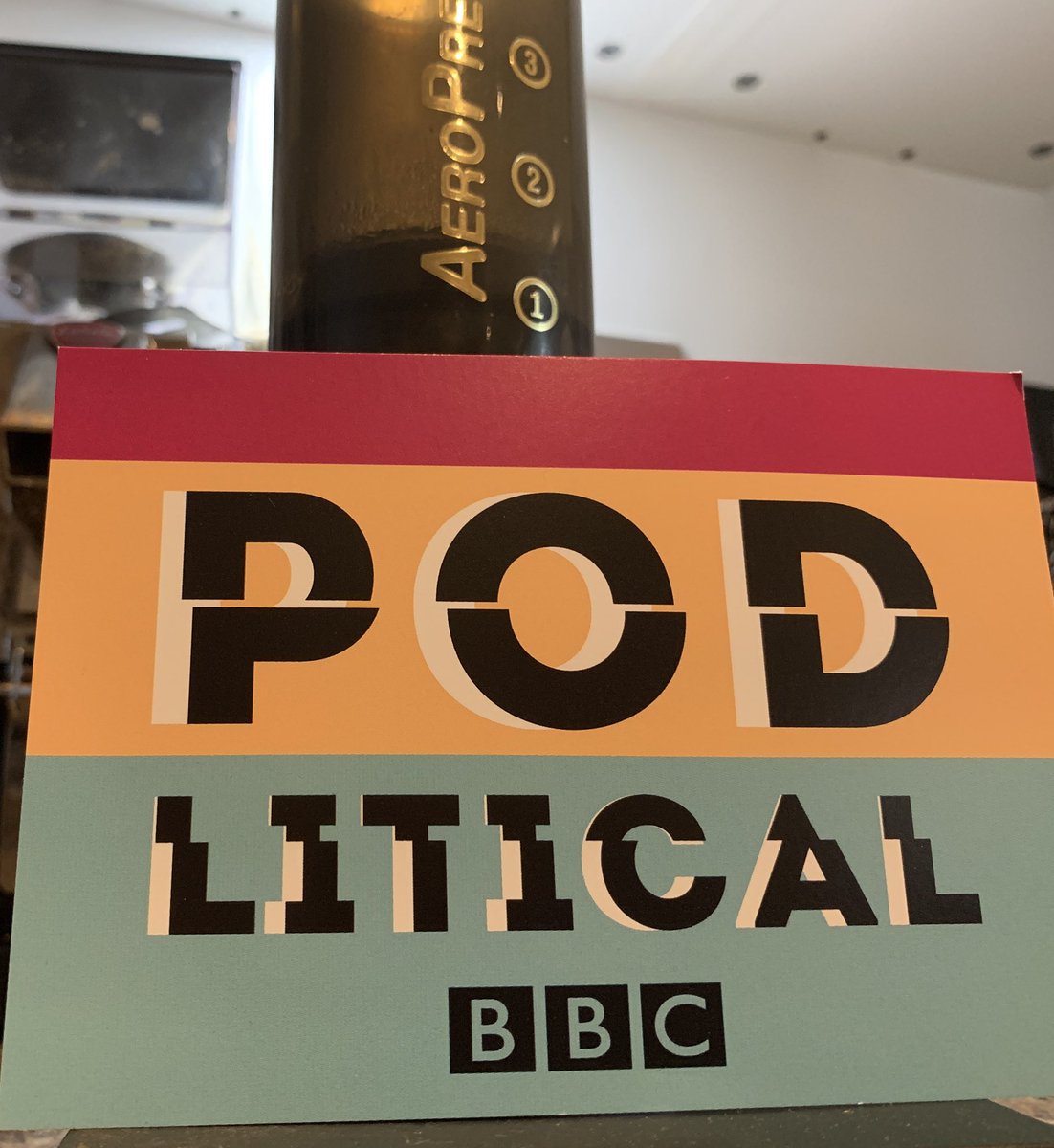 It’s time for <a href="/bbcpodlitical/">Podlitical</a> and a ‘press!

Thank you very much for the postcards, <a href="/MylesBonnar/">Myles Bonnar</a> - they certainly brightened up my Monday morning 🏴󠁧󠁢󠁳󠁣󠁴󠁿 

#coffee #aeropress #podcasts