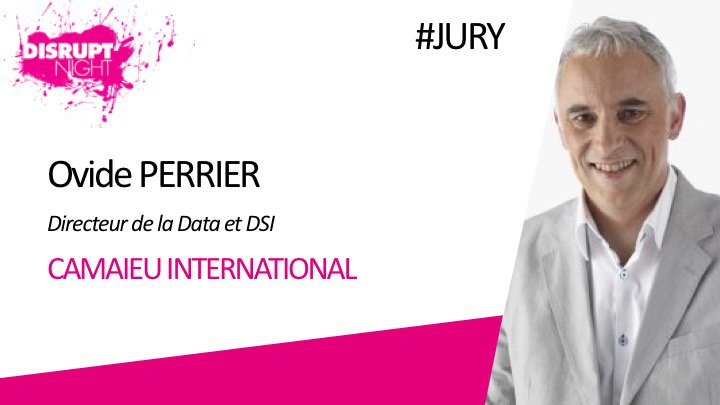 Ovide PERRIER, CIO-CDO de Camaieu International, sera présent le 26/03 et le 15/04 pour nos candidats au trophée @DisruptNight 🏆

➡️ Déposez votre dossier sur : disrupt-night.fr/formulaire-de-…