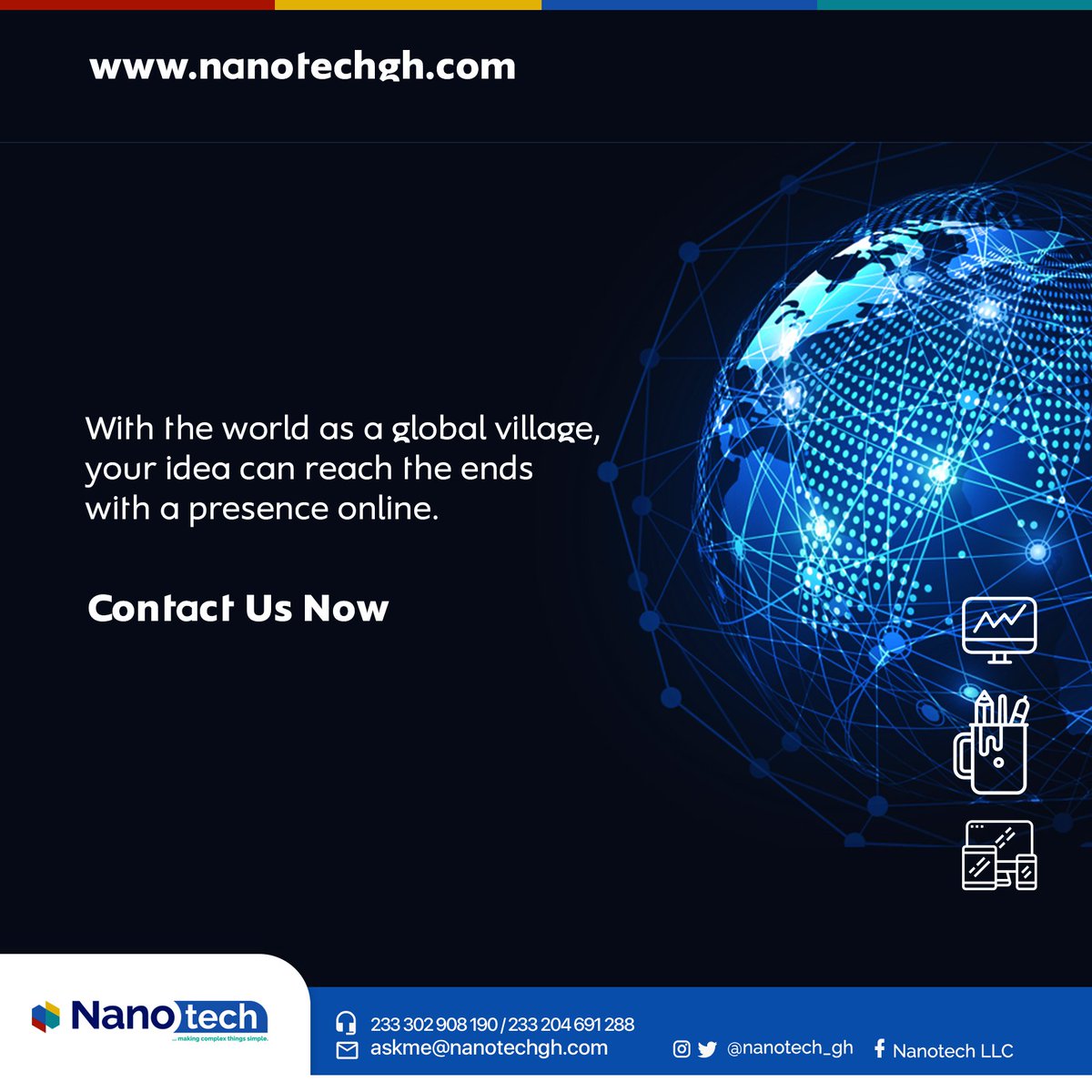 Nanotech_gh's tweet image. We can help open your brand up to the world!
#Nanotechghaha
#AutomateIt