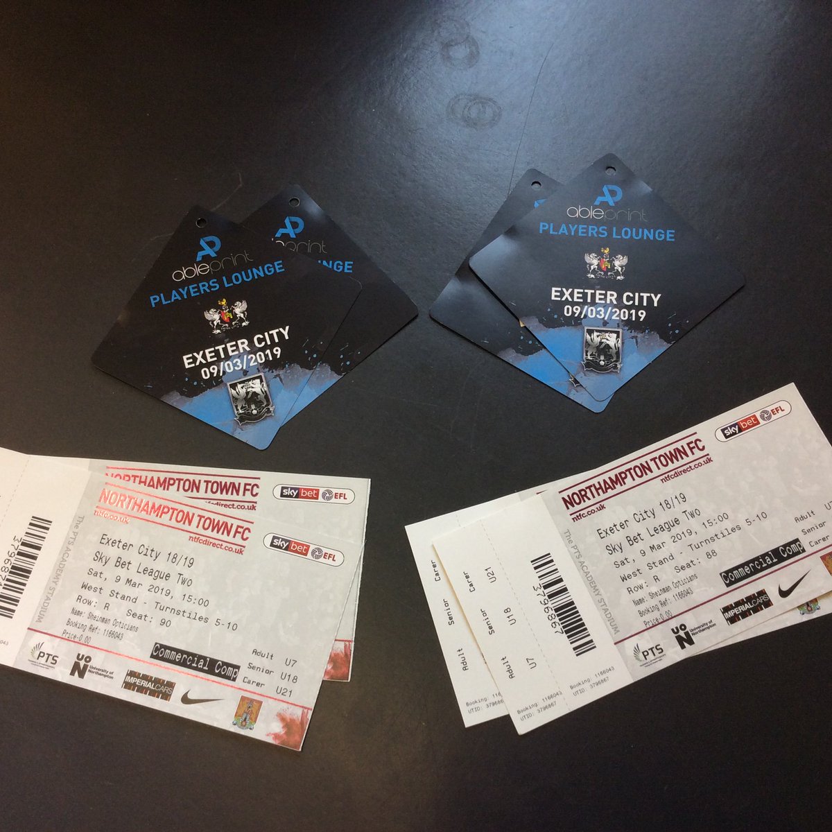 Sheinman's tweet image. Executive tickets! For your chance to watch @ntfc vs Exeter City this Sat 9th March from an executive seat after hob-nobbing in the Player’s Lounge, just retweet this post! Winners will be drawn later in the week so be sure to check back to see who wins! #teyn #proudtobe