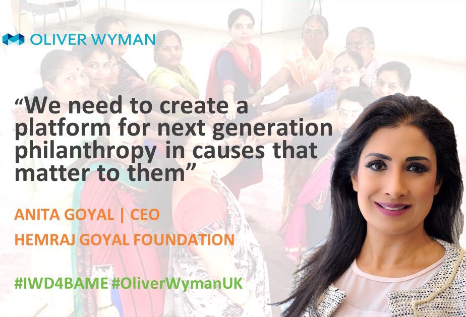 This Friday, to celebrate #InternationalWomensDay HGF’s @anitagoyal_ will be speaking at the House of Commons with @OliverWyman , addressing next generation philanthropy and the rise of young women philanthropists #IWD #oliverwymanuk #womeninphilanthropy #BAME